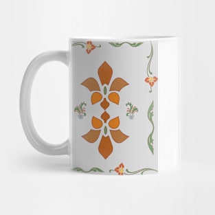 Art Nouveau and Art Deco on gray background Mug